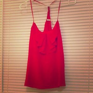 Urban Outfitters holiday red halter tank.