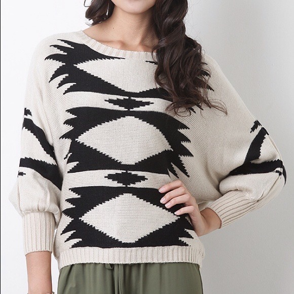 Sweaters - Dolman style Aztec sweater