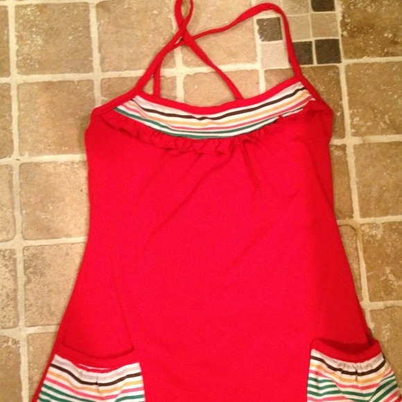 *50% off til April* Red halter top with pockets