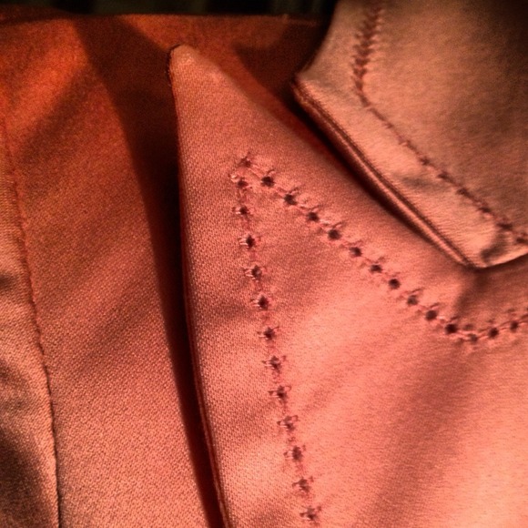 Pink satin Bebe jacket/pantsuit. - Picture 3 of 4