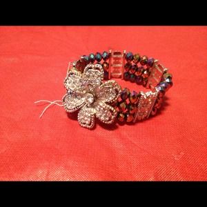 Flower Rhinestone Bracelet