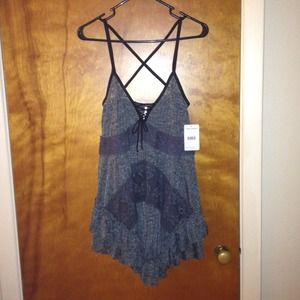 Free People charcoal top