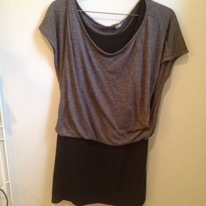 Grey and black top, & holy jeans