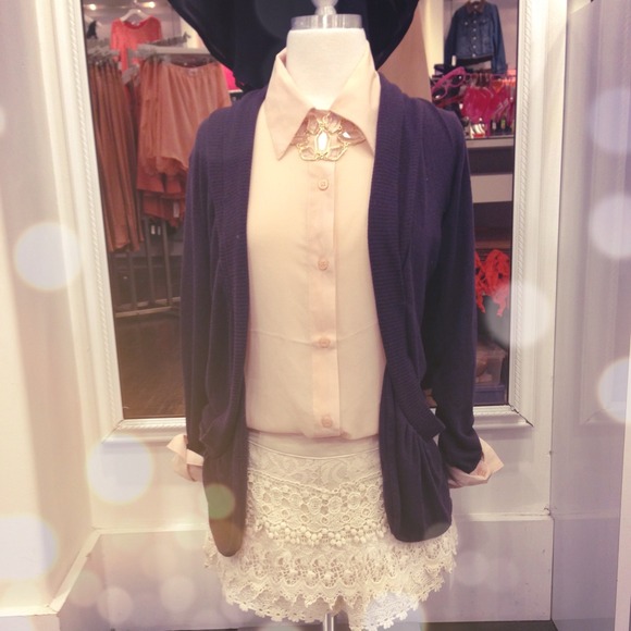 Brown slouchy cardigan