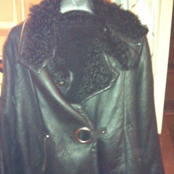 Pasha veneto shearling moto jacket