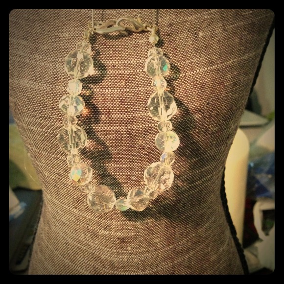 Crystal heart clasp bracelet.