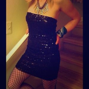 Shimmering Paillette Tube Dress ..sequins!