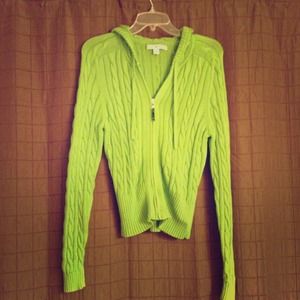 Tommy Hilfiger zip up cable knit hoodie