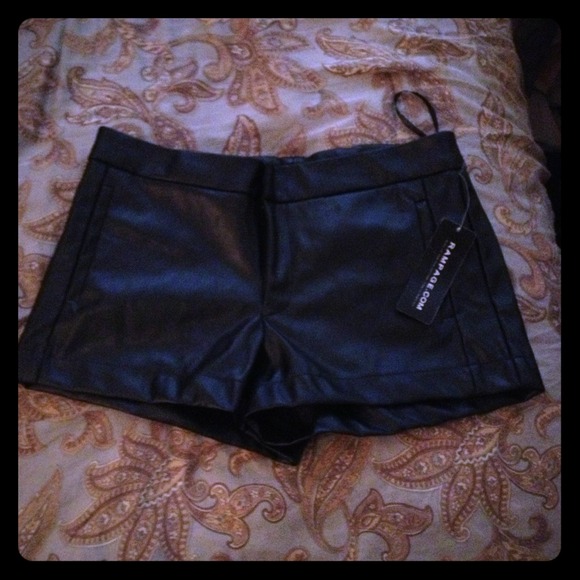 Rampage leather shorts.. Black new with tags!