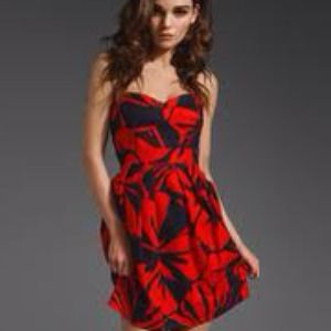 Shoshanna Mis Fiji Floral strapless dress