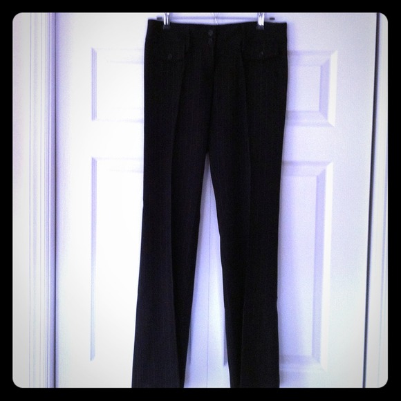 Dolce & Gabbana black pant with brown pinstripe.