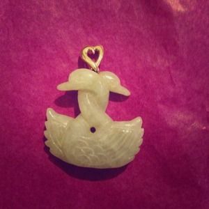 ✨PRICE REDUCED✨14K tangled swan pendant