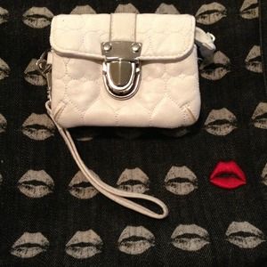 Quilted heart id, card case wristlet or wallet