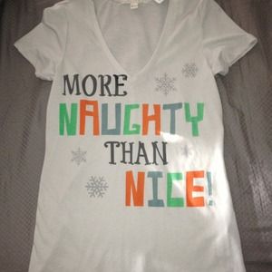 More Naughty than Nice vneck tee