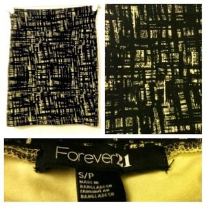 Black&yellow pencil skirt