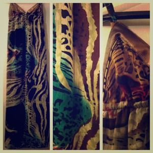 Long printed maxi dress