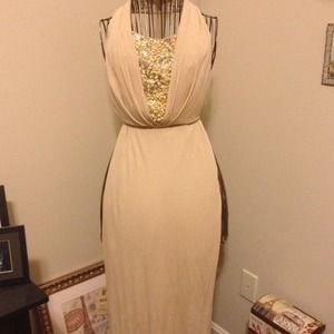 Mango neck halter gown