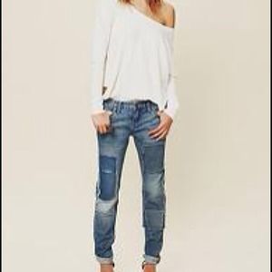 Free People Patched Skinny jeans. New but no tags