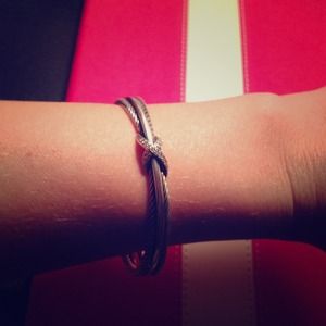 David Yurman diamond X adjustable bracelet