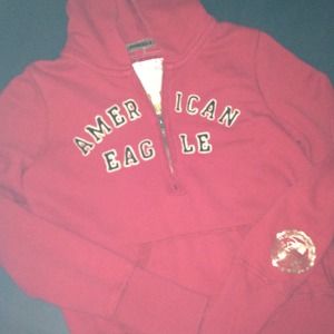 Red American Eagle zip-up hoodie medium