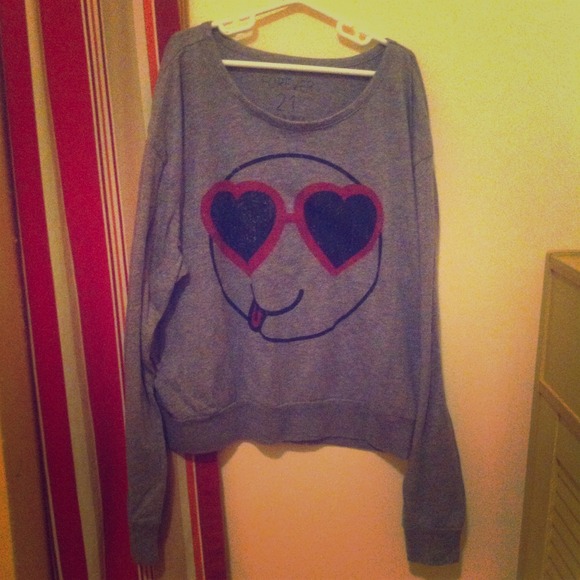 Smiley long sleeve shirt in grey