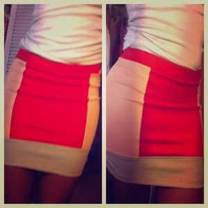 Orange bandage skirt
