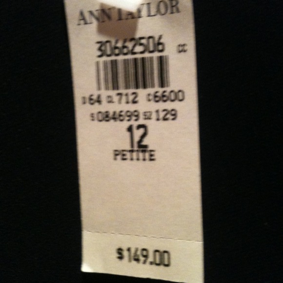 Ann Taylor LBD Aline NWTS black lined 12p - Picture 3 of 4