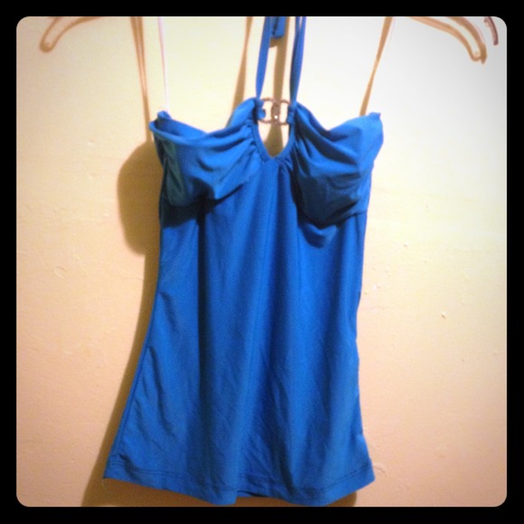 Blue halter top