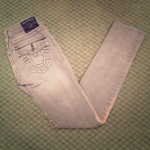 Grey True Religon Skinny Jeans