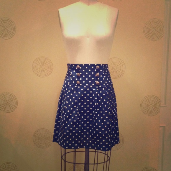 Cute Nautical Hight Waisted Skirt