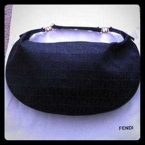 Fendi black hobo bag
