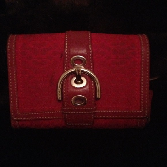 Red Coach Wallet