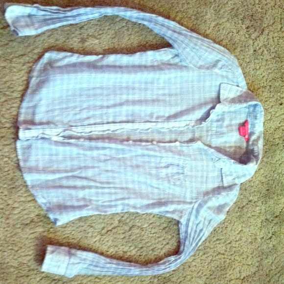 Baby blue button up shirt
