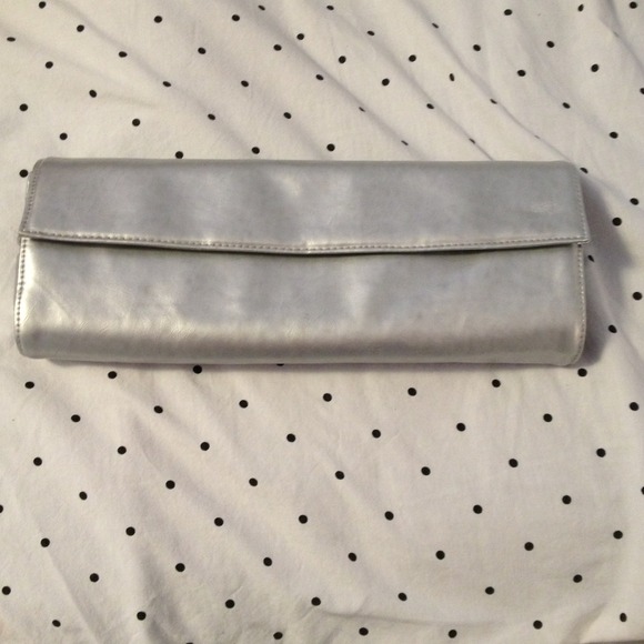 Silver heat proof flat iron/ curling iron case.