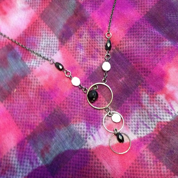 Sold*** Black chain "Y" shape necklace.