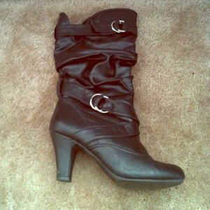Black Pleather Boots