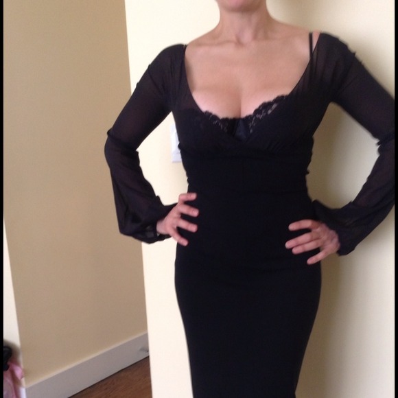 💋DOLCE & GABBANA  gorgeous sexy black dress sz 46 - Picture 2 of 4