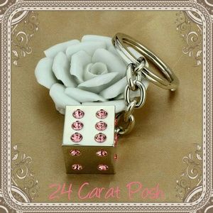 🎀Pink Swarovski Crystal Keychain🎀