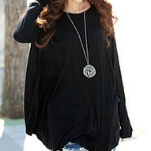 Oversized black blouse