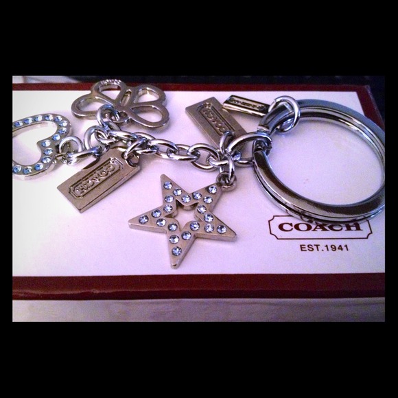 ❌SOLD❌Coach keychain with charms in a box