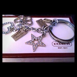 ❌SOLD❌Coach keychain with charms in a box