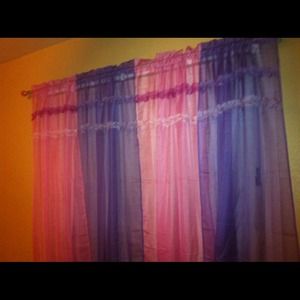 Pink n purple curtins