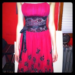 Black and red YNES party dress size small