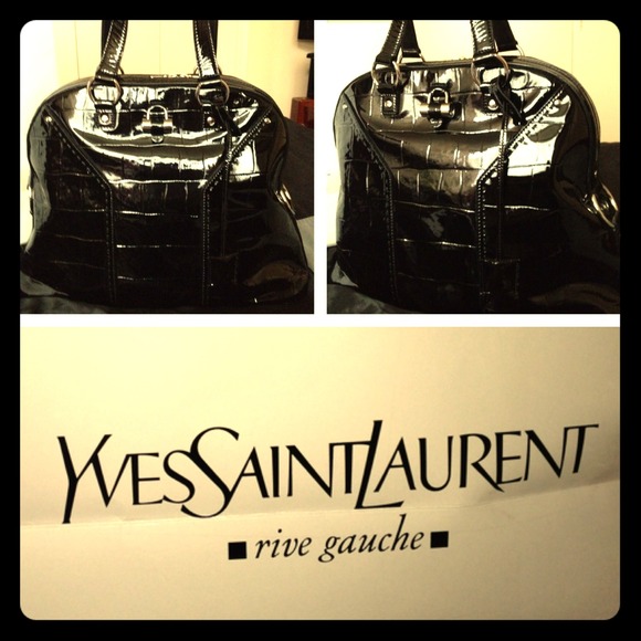****SOLD***** YSL Snake Patent Leather Hobo - Picture 1 of 4
