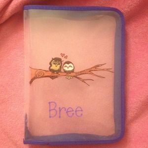 🎀For rockstargrlfrnd🎀 Owl Hand Painted Folder