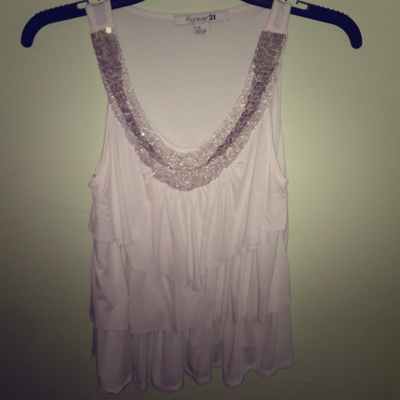♻Traded♻Forever21 Beaded Layered Top