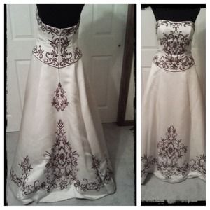Wedding gown with crystals