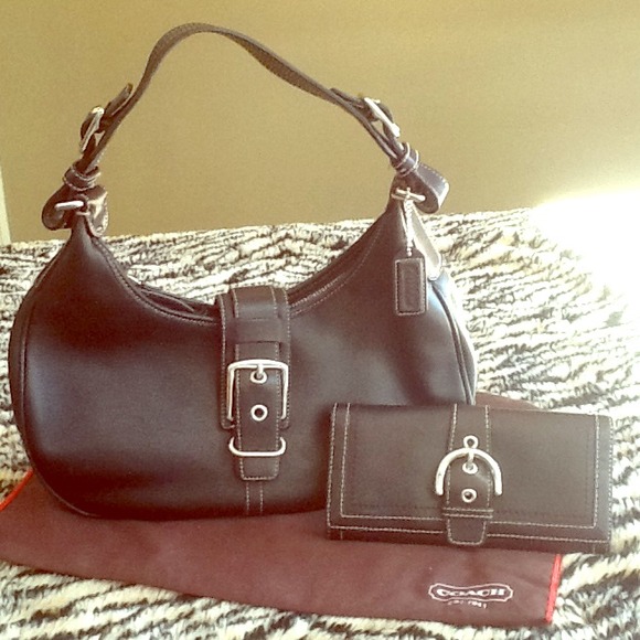 SOLD in Bundle - Leather Coach Handbag & Wallet