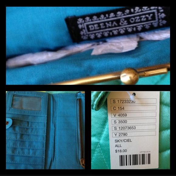 CLOSING SALE Deena & Ozzy Wallet/Clutch-Blue - Picture 4 of 4