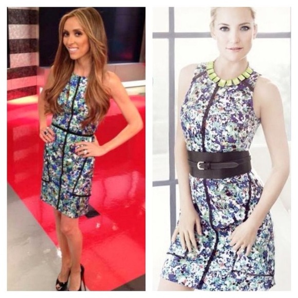Ann Taylor Petite Garden Green Floral Dress 12P